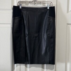 Vero Moda Elegant Black Faux Leather Skirt, XL